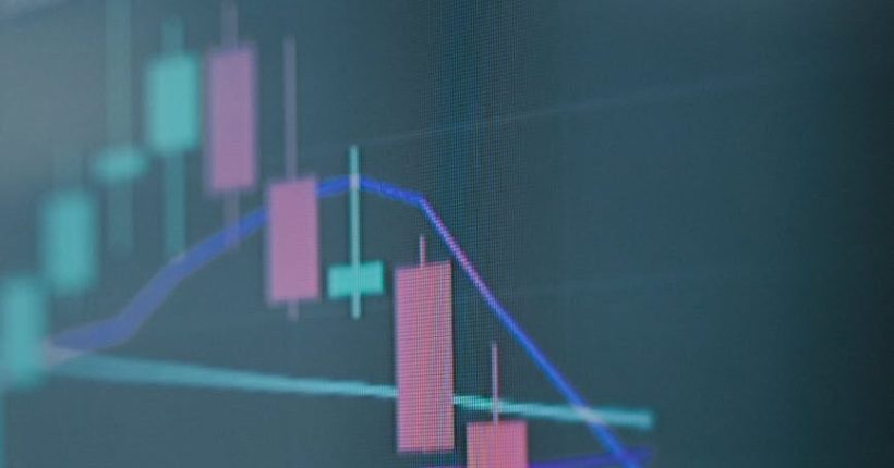 stock market illustration on the screen