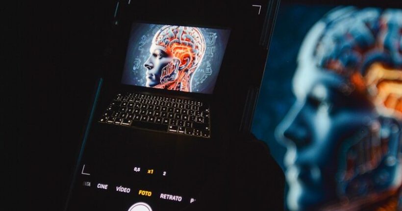 a cell phone sitting on top of a laptop computer