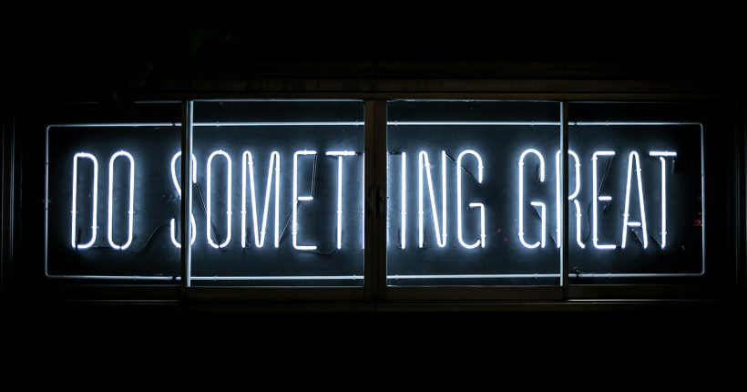 Do Something Great neon sign