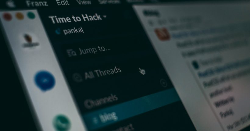 computer screen showing blog