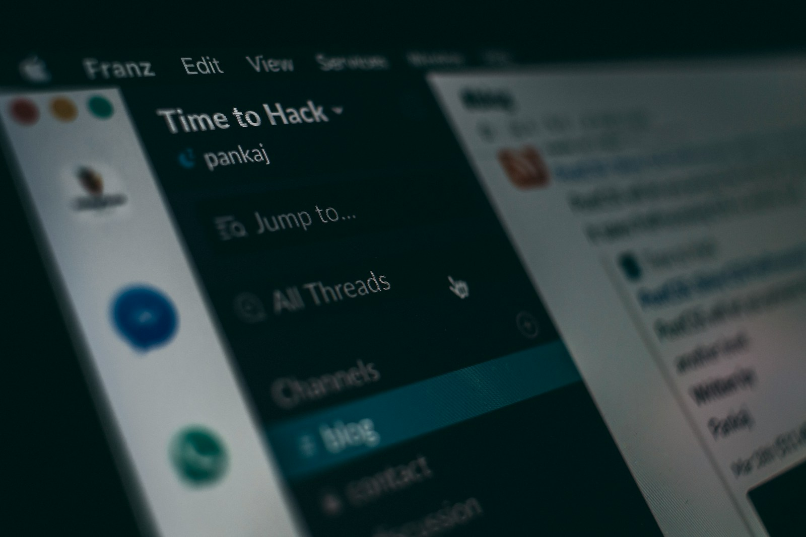 computer screen showing blog