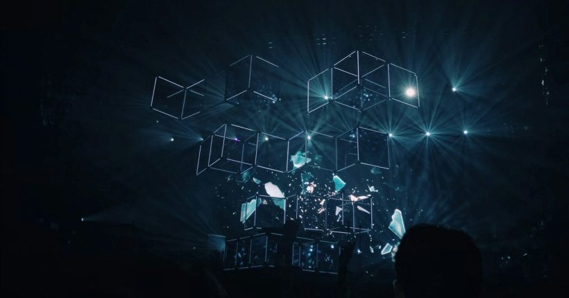 geometric shape digital wallpaper