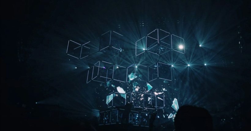 geometric shape digital wallpaper