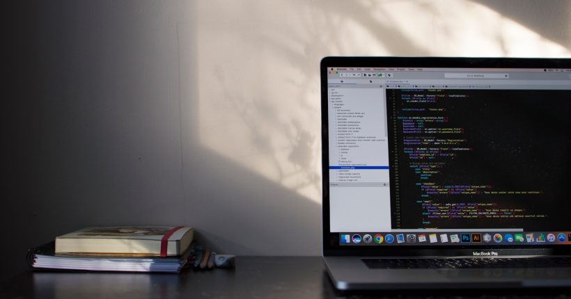 MacBook Pro showing programming language