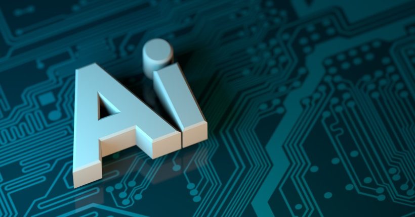 the letter a is placed on top of a circuit board