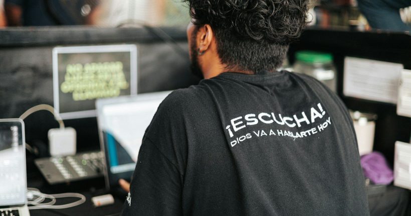 a person sitting at a desk