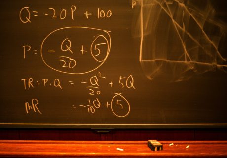 black chalk board with chalk writing