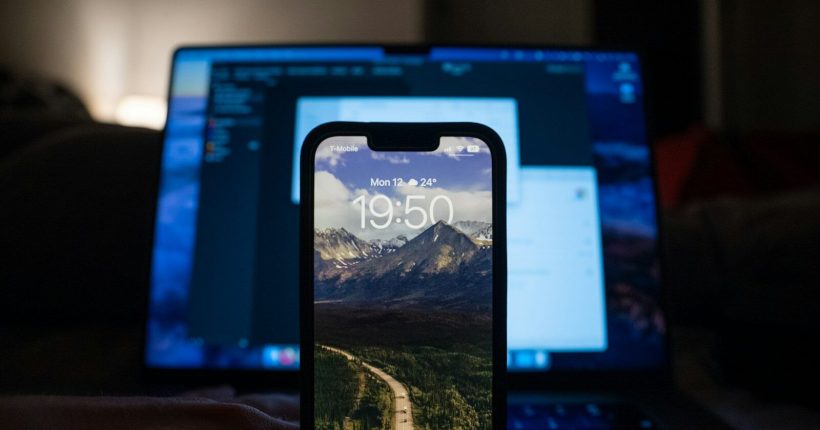 a tablet with a map on the screen