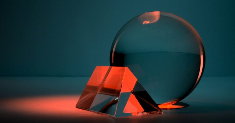 clear glass ball with box