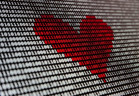 a heart is shown on a computer screen