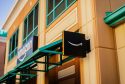 Amazon store entrance with signage