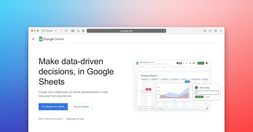 a screenshot of a web page with the words make data driven decision, in